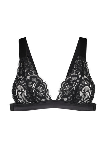 Чорний тріенджел бюстгальтер Hunkemoller без кісточок поліамід
