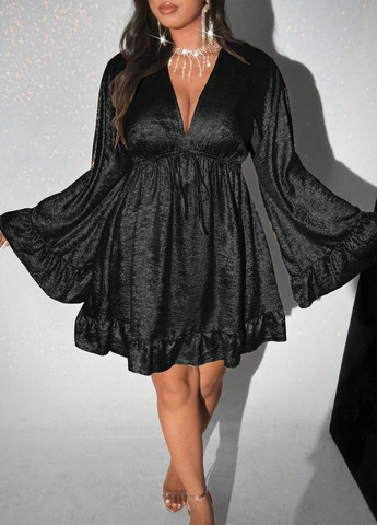 Чорна святковий, вечірня сукня бебі долл SHEIN однотонна