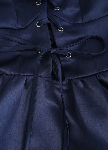 Темно-синя вечірня, коктейльна, кежуал сукня з спідницею-сонце SHEIN однотонна