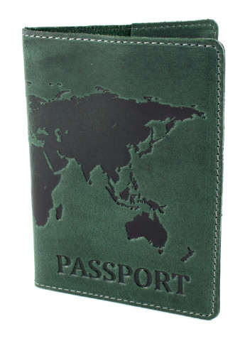Подарочный набор №35: обложка на паспорт "Герб" + обложка на загранпаспорт "Карта" (зеленый) HandyCover однотонный зелёный