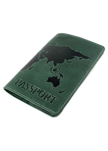 Подарочный набор №35: обложка на паспорт "Герб" + обложка на загранпаспорт "Карта" (зеленый) HandyCover однотонный зелёный