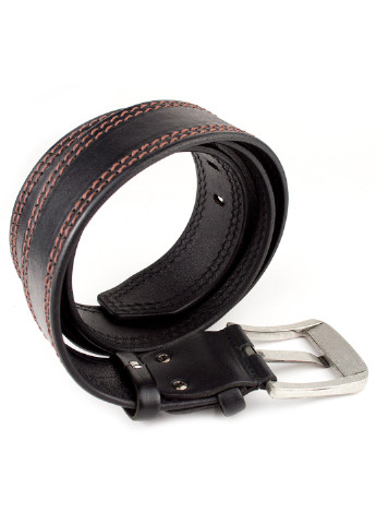 Ремень мужской широкий кожаный черный 5 см KB-50-01 (130 см) King's Belt (204850371)