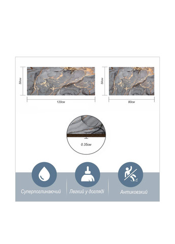 Килимокдля ванної та кухні (2 шт.) 50х80 см, 50х120 см Aquarius (322338836)