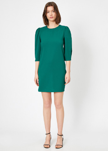Зеленое кэжуал платье футляр KOTON однотонное
