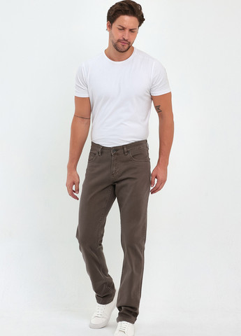 Коричневые демисезонные прямые джинсы Trend Collection