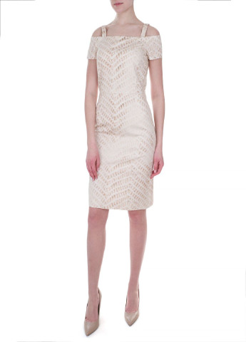 Бежевое кэжуал платье Marc Aurel с абстрактным узором