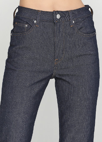 Темно-синие демисезонные клеш джинсы H&M