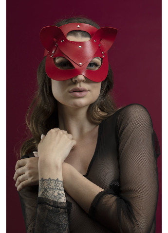 Маска кошечки - Catwoman Mask, натуральная кожа, красная Feral Feelings (254885533)