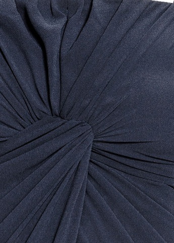 Темно-синее вечернее платье H&M однотонное