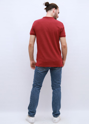 Бордовая футболка-поло для мужчин LTB однотонная