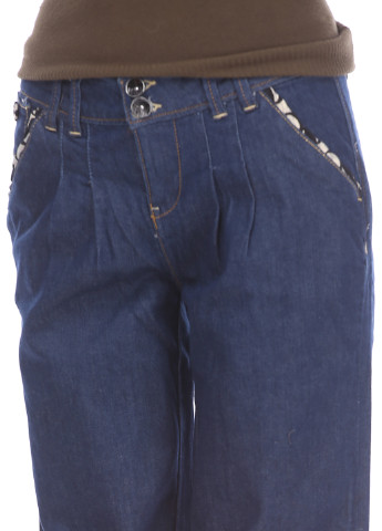 Синие демисезонные клеш джинсы Desigual