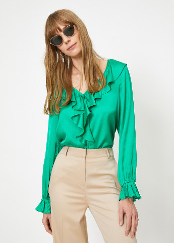 Зеленая демисезонная блуза KOTON