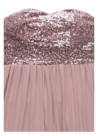 Темно-рожева коктейльна сукня кльош, в стилі армпір, з відкритими плечима Even & Odd однотонна