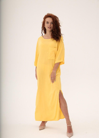 Желтое платье INNOE однотонное