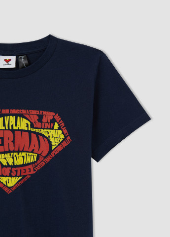 Темно-синяя всесезон superman футболка + шорты DeFacto Пижама