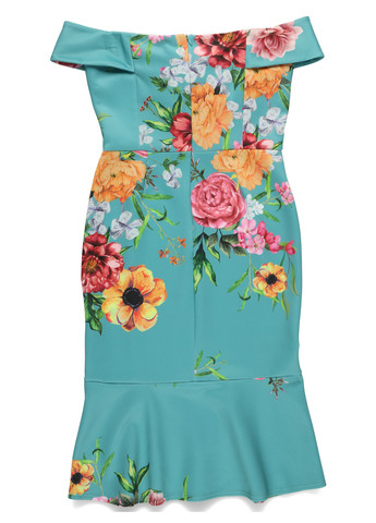 Зелена кежуал сукня True Violet з квітковим принтом