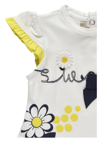 Белая с рисунком блузка Chicco летняя