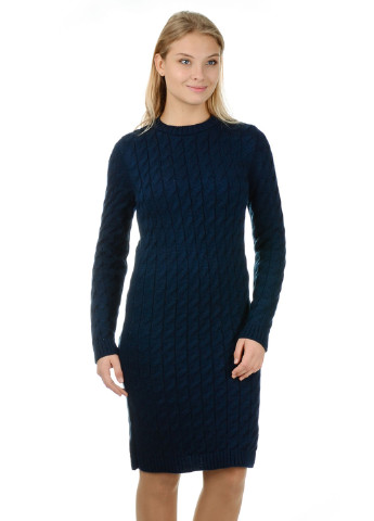 Темно-синя кежуал платье Loran однотонна
