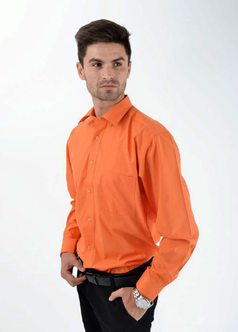 Оранжевая кэжуал рубашка с логотипом Ager с длинным рукавом