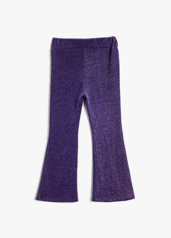 Фиолетовые кэжуал демисезонные клеш брюки KOTON