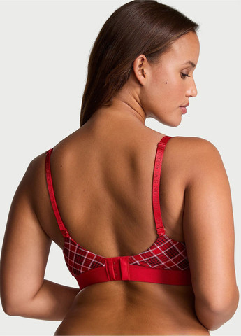 Красный топ бюстгальтер Victoria's Secret без косточек хлопок