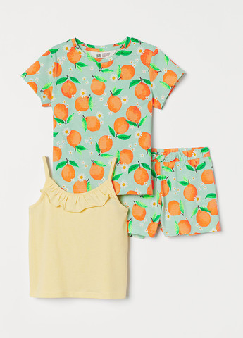 Комбинированный летний комплект (футболка, майка, шорты) H&M