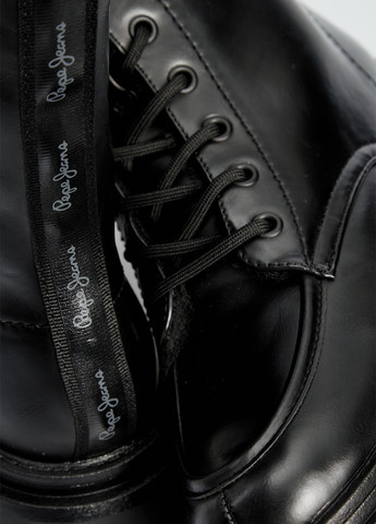 Осенние ботинки берцы Pepe Jeans с логотипом, со шнуровкой из полиуретана, из искусственной кожи