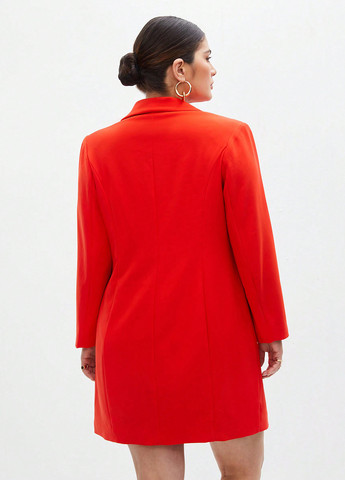 Червона ділова, святковий сукня сукня-жакет SHEIN однотонна