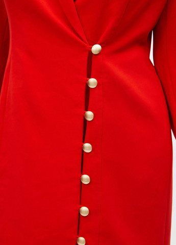 Червона ділова, святковий сукня сукня-жакет SHEIN однотонна