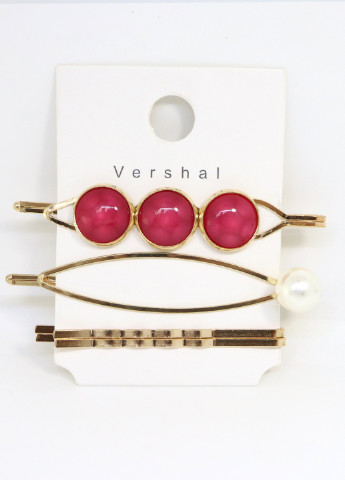 Набор заколок для волос "Vershal Opal Design", золотисто-красный, 4 шт. Анна Ясеницька (256019599)