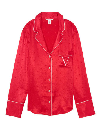 Красная всесезон пижама (рубашка, брюки) рубашка + брюки Victoria's Secret