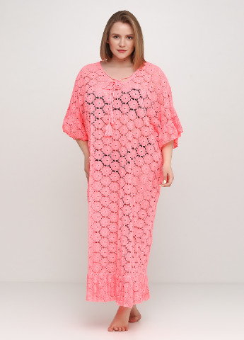 Персиковое пляжное платье миди Moda однотонное