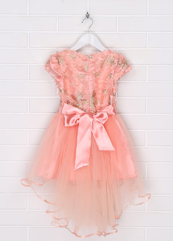 Персикова святковий сукня Sasha з квітковим принтом