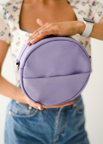 Круглая женская сумка через плечо ручной работы из натуральной винтажной кожи коричневого цвета Boorbon (253342345)