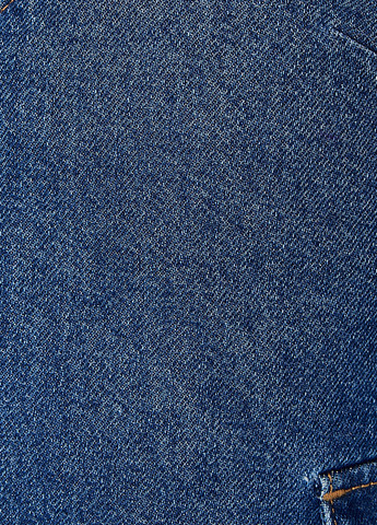 Жилет KOTON прямой однотонный синий джинсовый хлопок