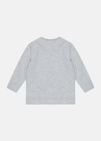 H&M свитшот однотонный светло-серый кэжуал хлопок