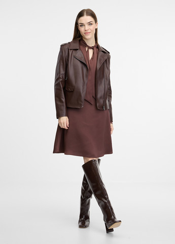 Темно-коричнева демісезонна куртка косуха Orsay