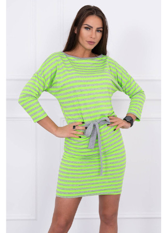 Салатова кежуал футболка в смужку салатовое сукня-футболка Kesi в смужку