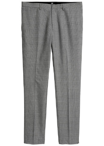 Черно-белые кэжуал демисезонные классические брюки H&M