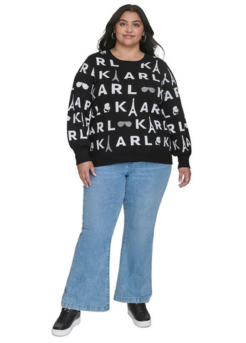 Чорний демісезонний светр джемпер Karl Lagerfeld
