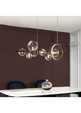 Люстра стельова на 7 лампочок AT33/7-bk-k Чорний 30х30х90 см. Sunnysky (253122324)