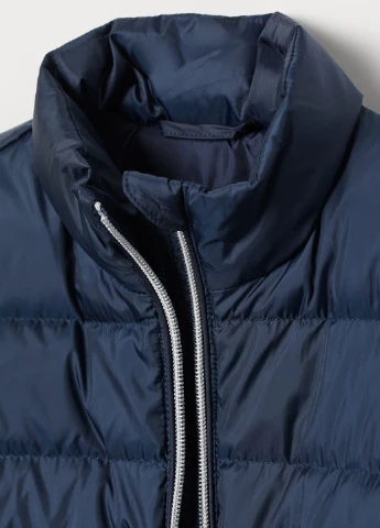 Темно-синяя демисезонная куртка пуховая H&M