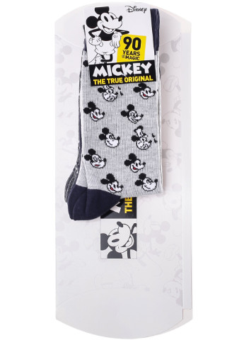 Носки Mickey 90 Years Of Imagination / Head Mickey 90 Ans / All Over Head Of Mickey 3-pack 39-42 blue/gray 93154162-2 Disney (253684220)