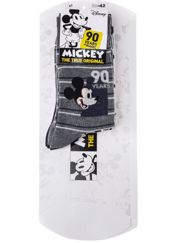 Носки Mickey 90 Years Of Imagination / Head Mickey 90 Ans / All Over Head Of Mickey 3-pack 39-42 blue/gray 93154162-2 Disney (253684220)