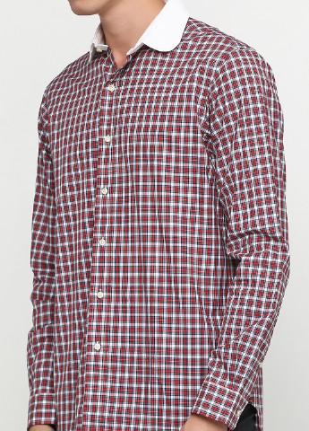 Бордовая кэжуал рубашка в клетку Ralph Lauren с длинным рукавом