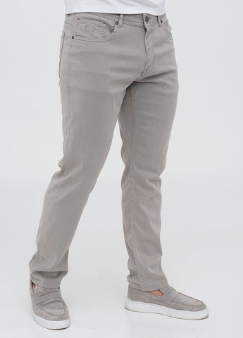 Серо-бежевые кэжуал демисезонные зауженные брюки Trend Collection