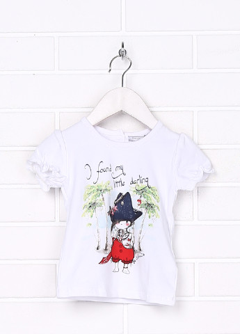 Белоснежная летняя футболка с коротким рукавом Heach Dolls
