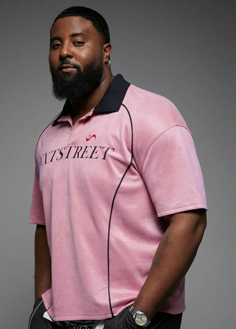 Цветная футболка-поло для мужчин SHEIN с надписью