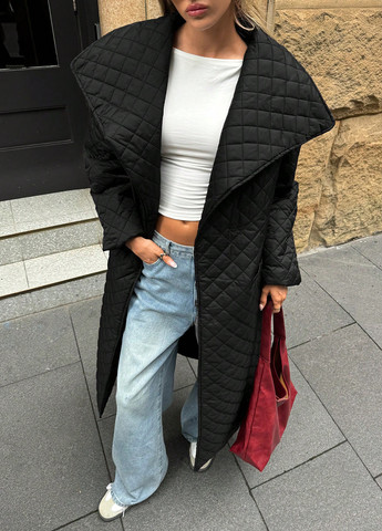 Чорна демісезонна куртка куртка-пальто SHEIN