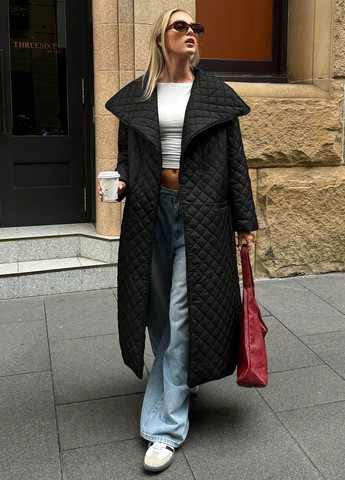 Чорна демісезонна куртка куртка-пальто SHEIN